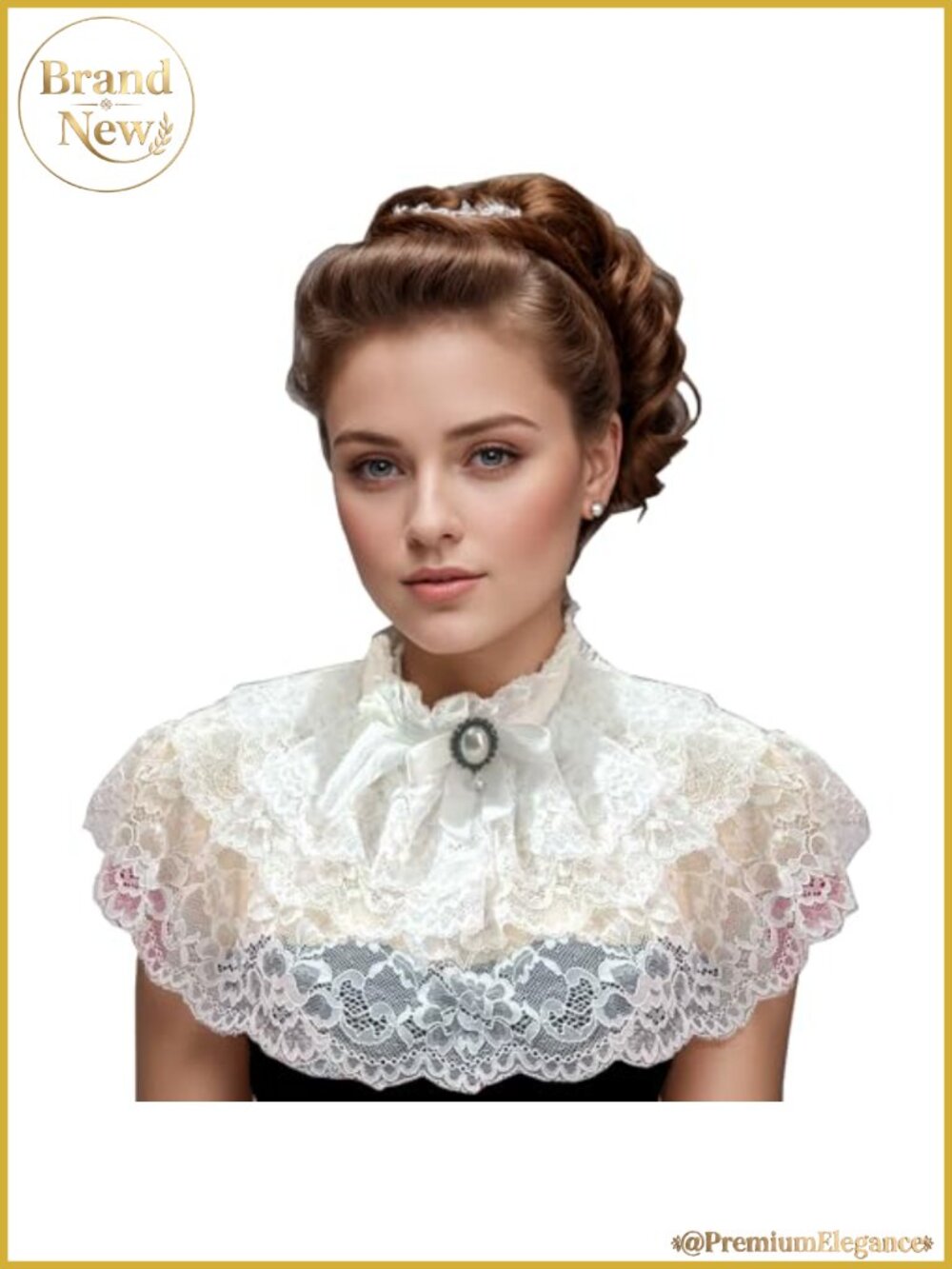 Victorian Lace Jabot Collar Gothic Choker Necklace Halloween